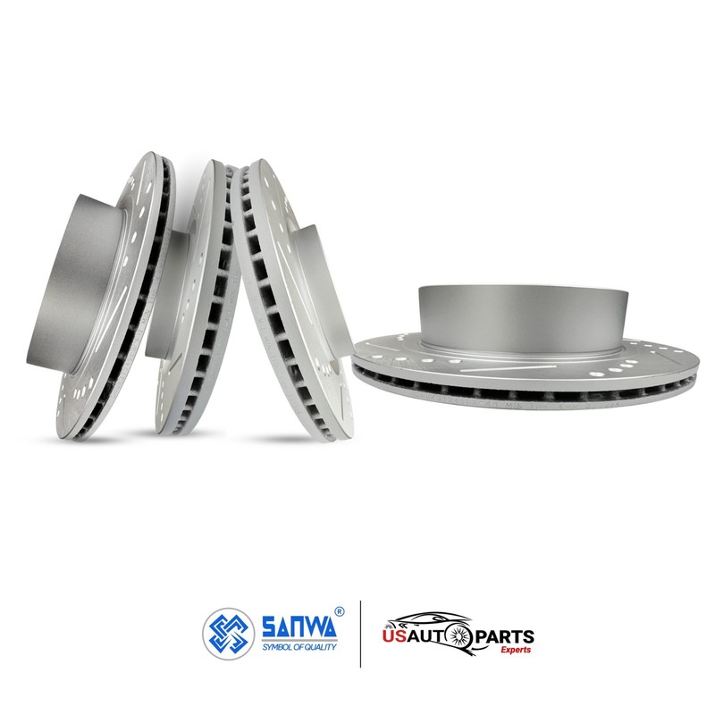 SET OF FRONT & REAR BRAKE ROTOR GEOMET COATED D&S KIT FOR G35 350Z 2003-2005 gallery
