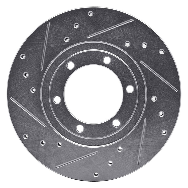 For Mazda B2200 90-93 Brake Rotor eLINE Drilled & Slotted 1-Piece Front Driver