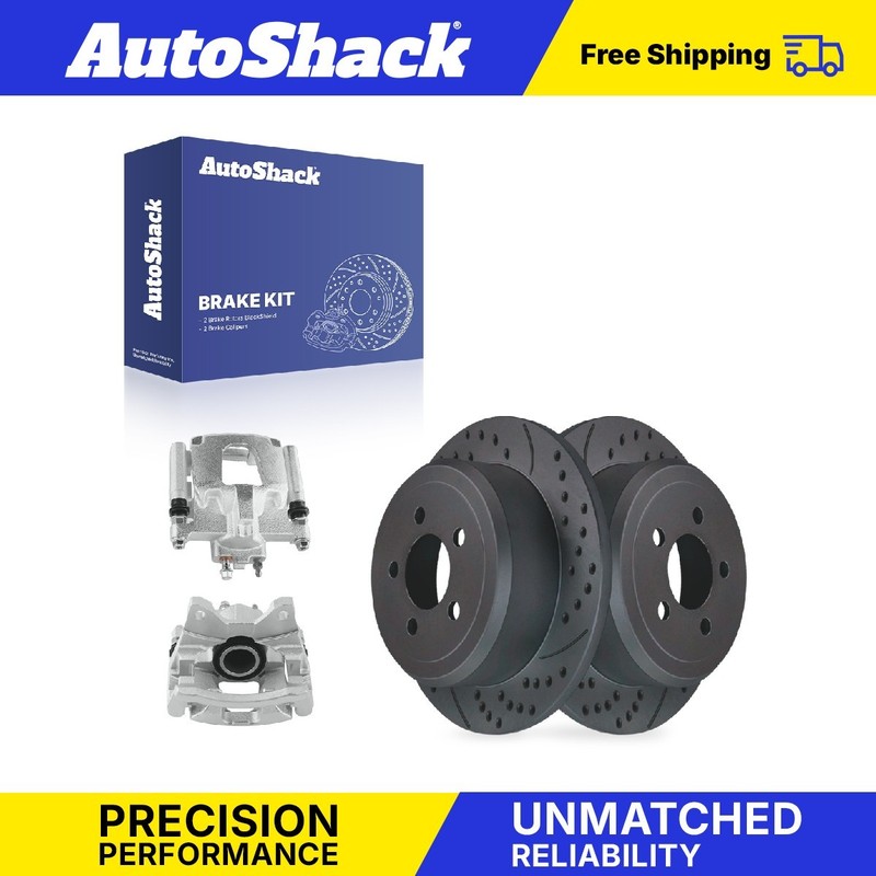 Rear Drilled Slotted Brake Rotors Calipers for Jeep, Liberty 2008-2012