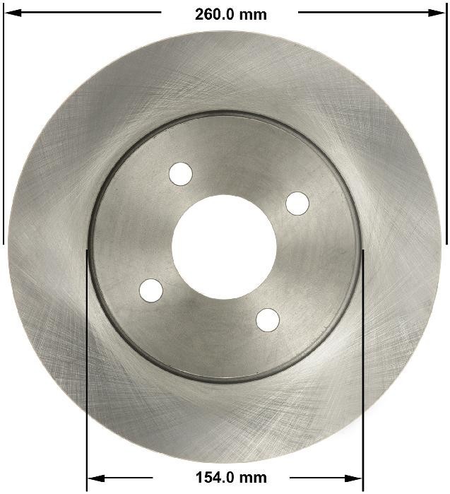 Bendix Friction Front Disc Brake Rotor for Nissan Versa, Versa Note (PRT6150)