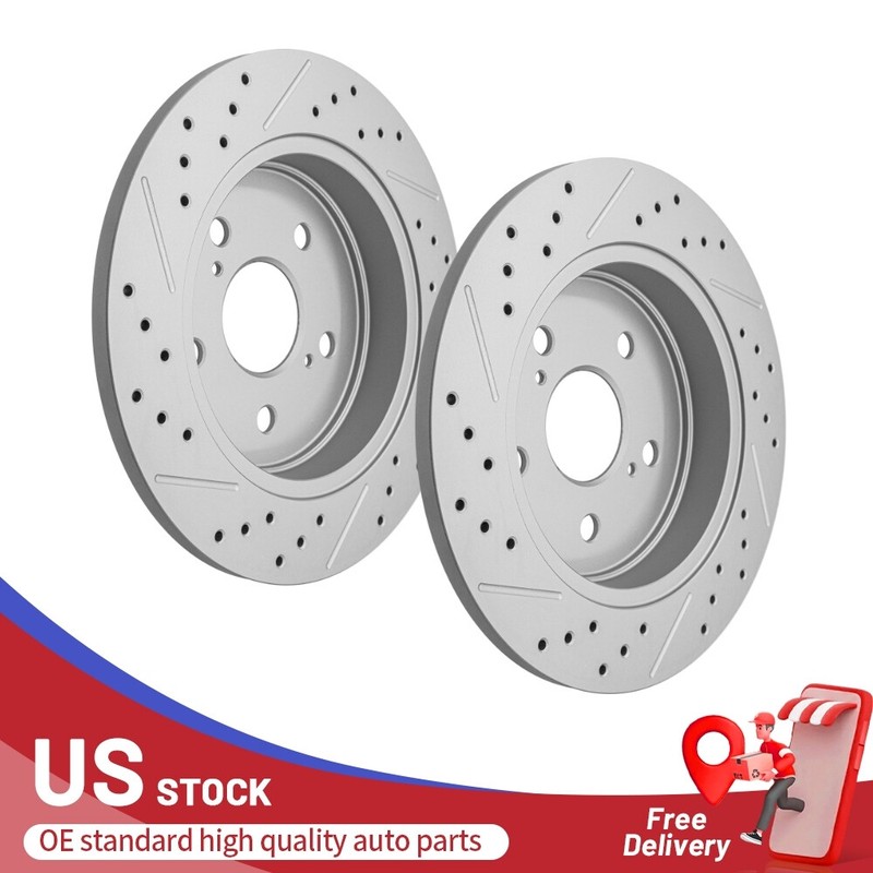 Rear Disc Brake Rotors For Toyota Camry RAV4 C-HR Lexus NX300 NX200t V6