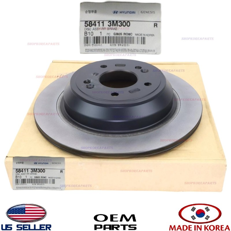 1pcs Genuine Rear Disc Brake Rotor Assy ⭐OEM⭐ HYUNDAI KIA *See Compatibility