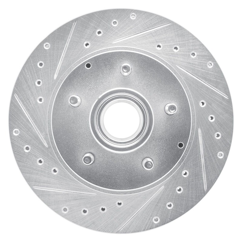 For Chevy G10 93-95 Brake Rotor eLINE Drilled & Slotted 1-Piece Front Driver