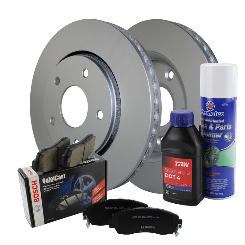 Front Brake Kit 302mm Rotors & Bosch Ceramic Pads For Town & Country Journey C/V