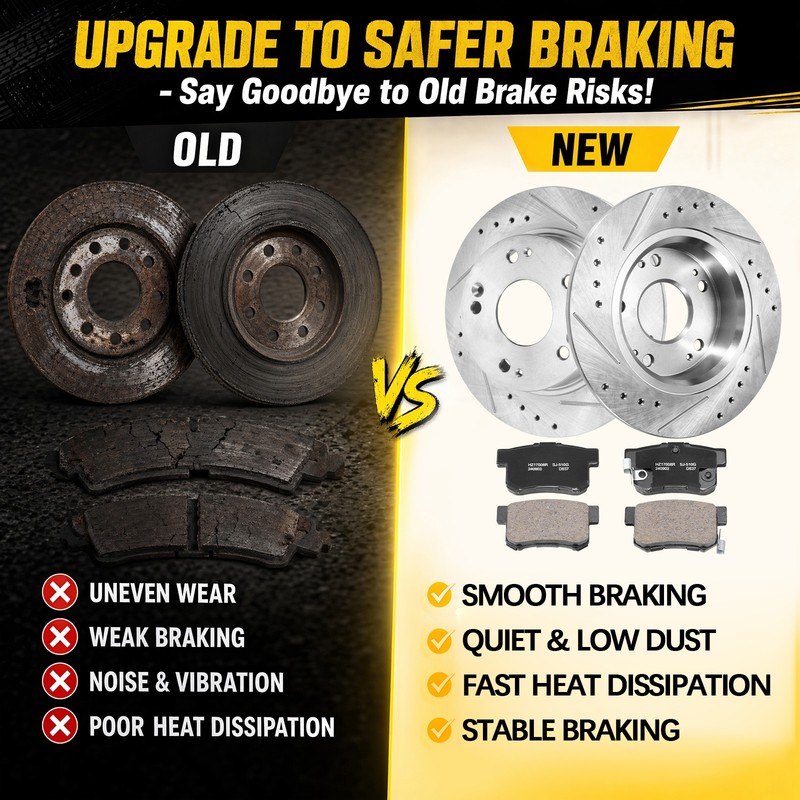 260mm REAR Drilled Disc Rotors Brake Pads for Honda Accord Acura TSX 2003 - 2007 gallery