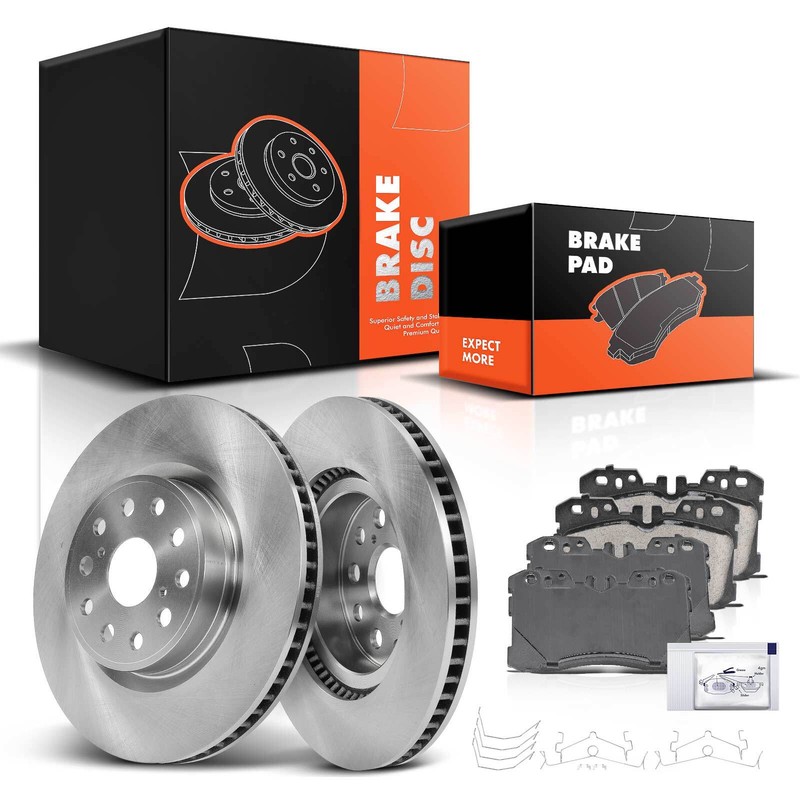Front Disc Brake Rotor & Ceramic Brake Pads for Lexus LS460 2007-2013 2016-2017
