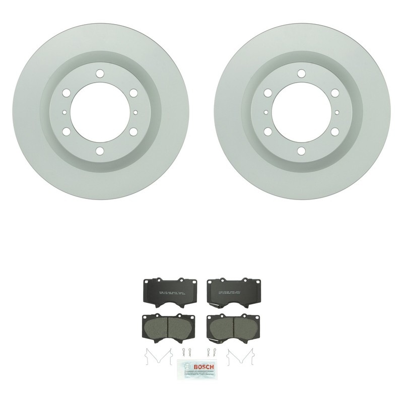 Bosch Front Quietcast 337.9mm Rotors Ceramic Disc Brake Pad Kit For 4Runner