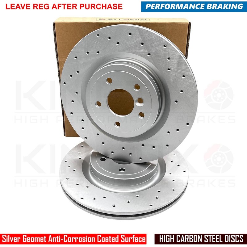 FOR JAGUAR F PACE 2.0 R SPORT DRILLED FRONT REAR BRAKE DISCS PADS WEAR SENSORS gallery