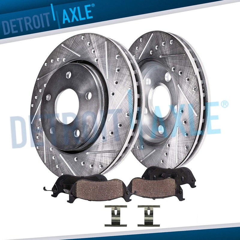330mm REAR Drilled Slotted Rotor & Ceramic Brake Pad for 2003-10 Porsche Cayenne