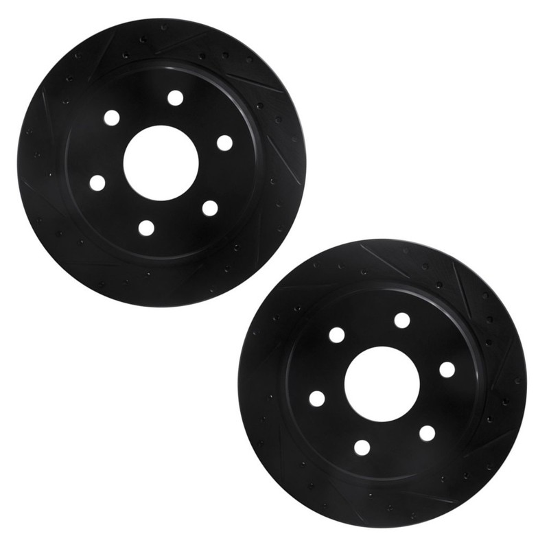 For GMC Yukon/XL 1500 2000-2006 Brake Rotor Set Drilled And Slotted W/Brake Pads gallery