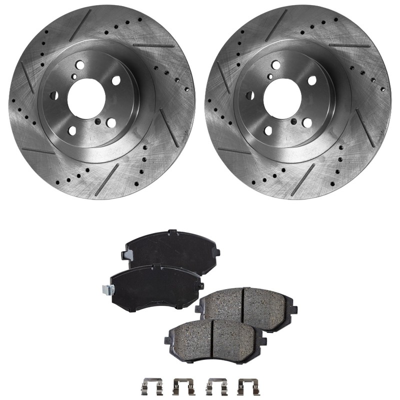 Front Brake Disc Rotors and Pads Kit for Subaru Outback Forester Baja 2004-2006