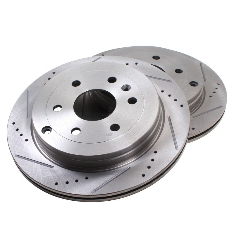 13.03" Rear Drilled Brake Rotors For Buick Enclave Chevy Traverse GMC Acadia gallery