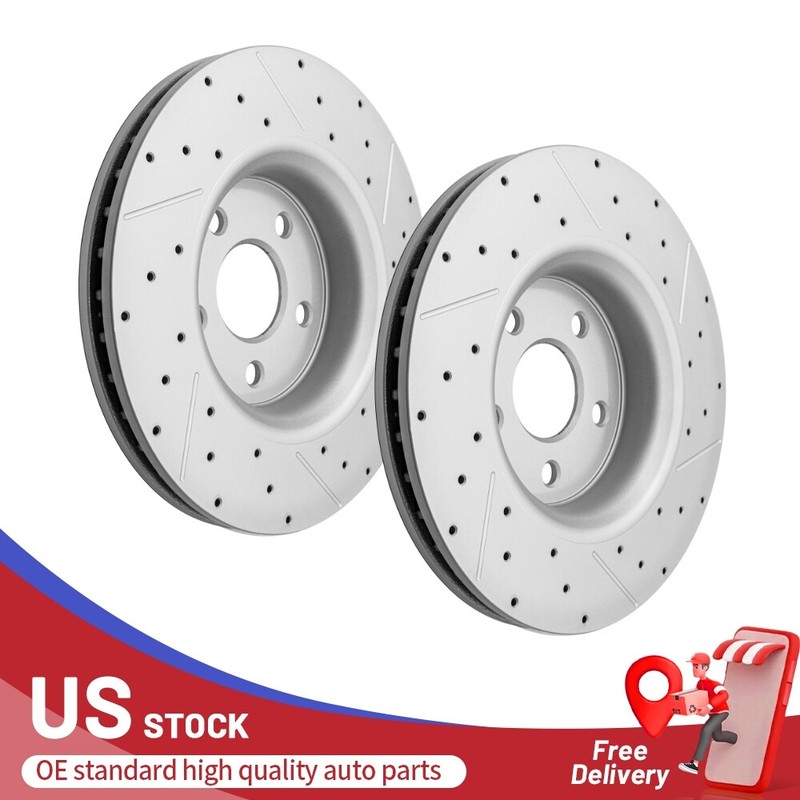 Front Drilled Disc Brake Rotors Set For Jeep Grand Cherokee Dodge Durango