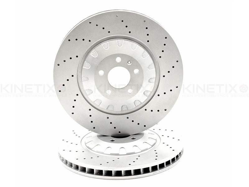 FOR AUDI A8 50 TFSI FRONT HIGH CARBON CROSS DRILLED BRAKE DISCS PAIR 400mm X 38m gallery