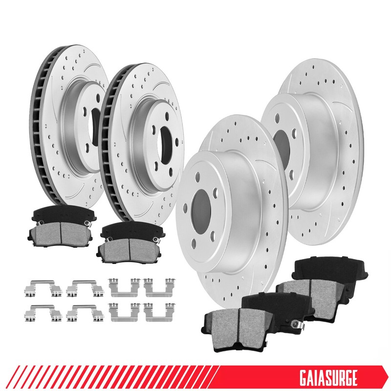 320mm Front Rear DRILLED Rotors Brake Pads for 300 Charger Challenger Magnum