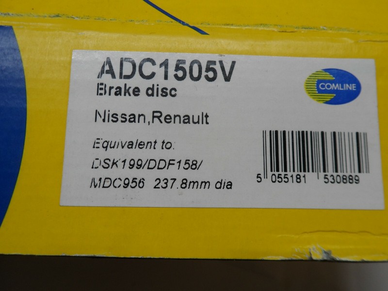 2 x Comline Vented Front Brake Disc 237.8mm fits Renault Clio Kangoo Megane gallery