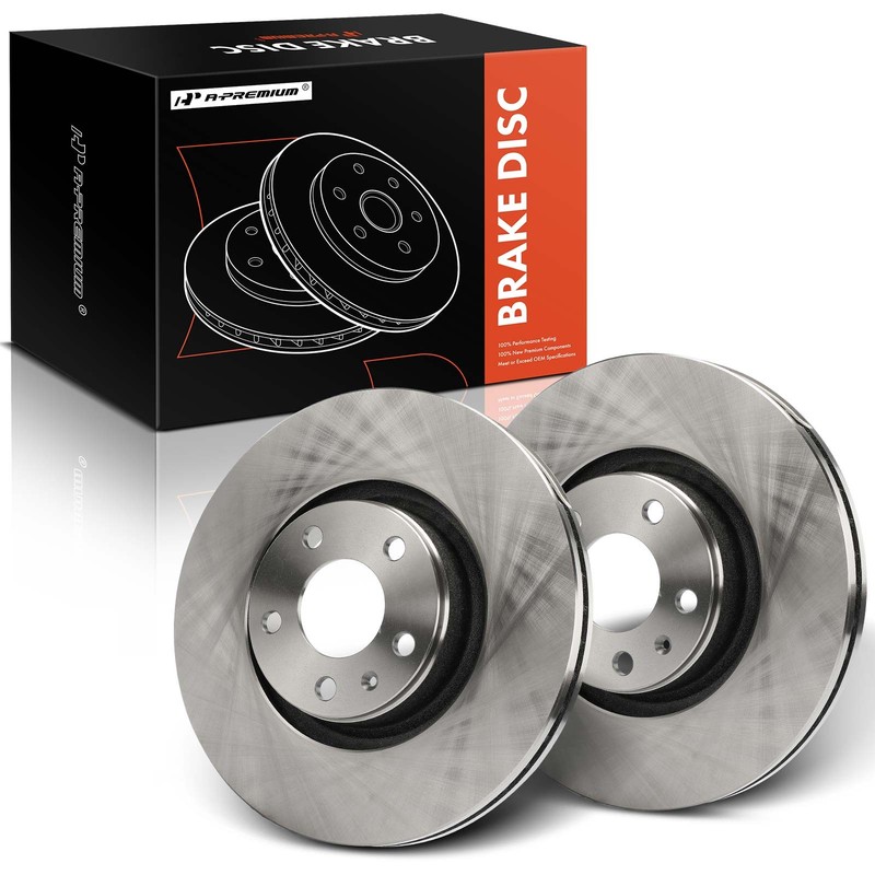 A-Premium 2x Front Left&Right Disc Brake Rotors for Audi A6 Quattro 2005-2011 A6