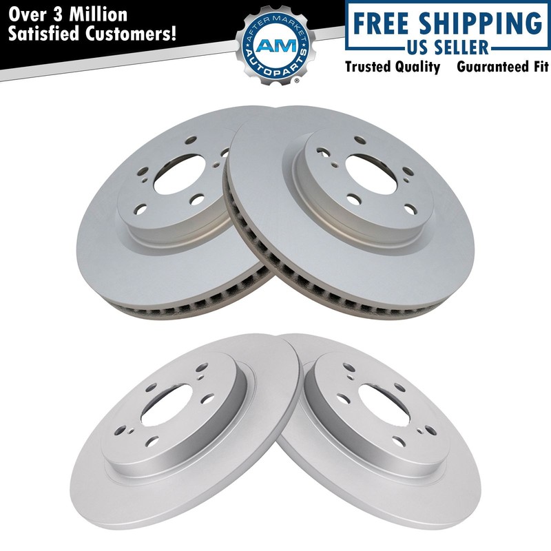 Brake Rotors Set Premium G-Coated Fits Pontiac Scion Toyota
