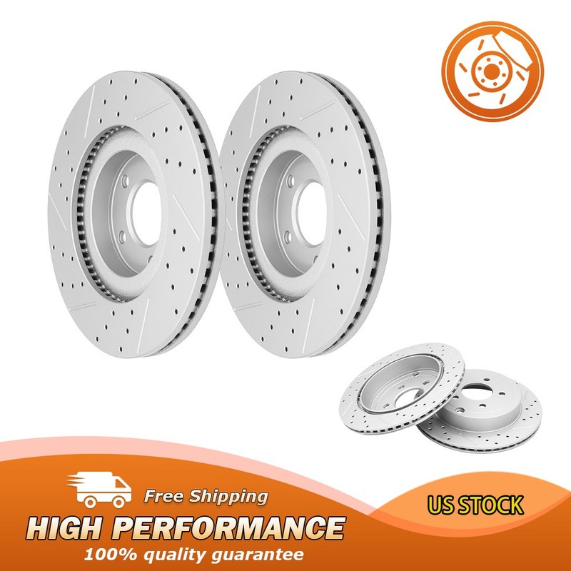 Front Rear Brake Rotors Set for 2007-2010 Ford Edge 2007-2010 Lincoln MKX