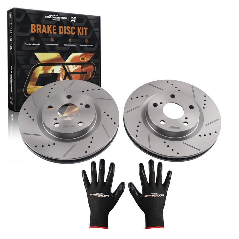 Front Brake Rotors Kit For Pontiac Vibe 2009-2010 Lexus ES350 2007-2018 S31434 gallery