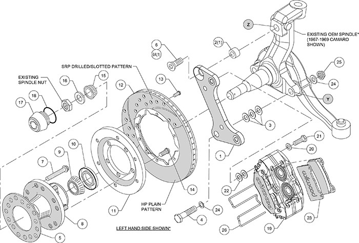 Wilwood 140-13202-DR Dynapro Dust-Boot Pro Series Front Brake Kit gallery