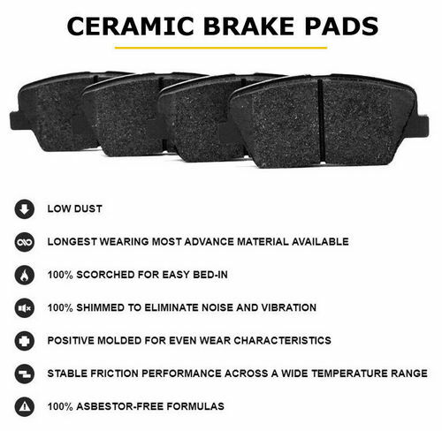 282mm Front 260mm Rear Disc Rotors Brake Pads for 2003 2004- 2007 Honda Accord gallery