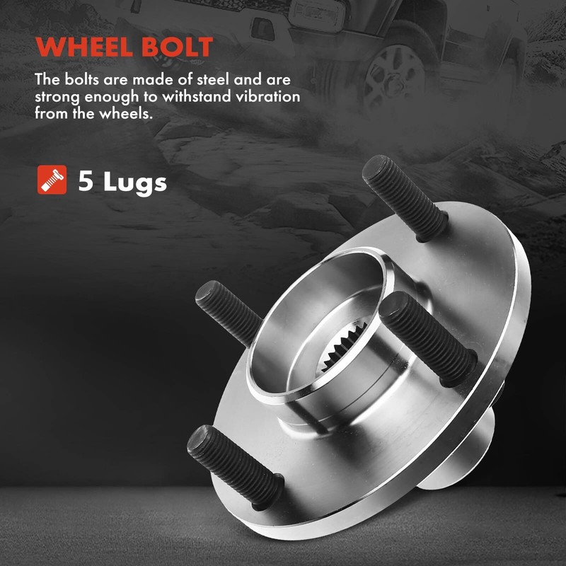 Front Side Disc Brake Rotors & Pad & Wheel Hub Bearing for Ford Focus 2000-2004 gallery