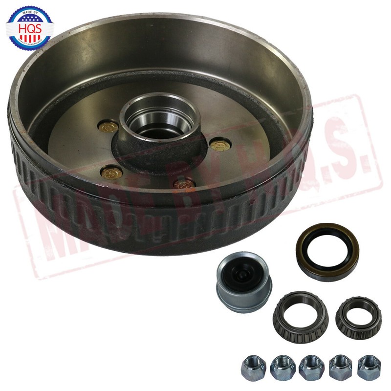 Electric PAIR Brakes Hub Drums 5 on 5" Complete Kit Trailer For 3500 LBS Axle gallery