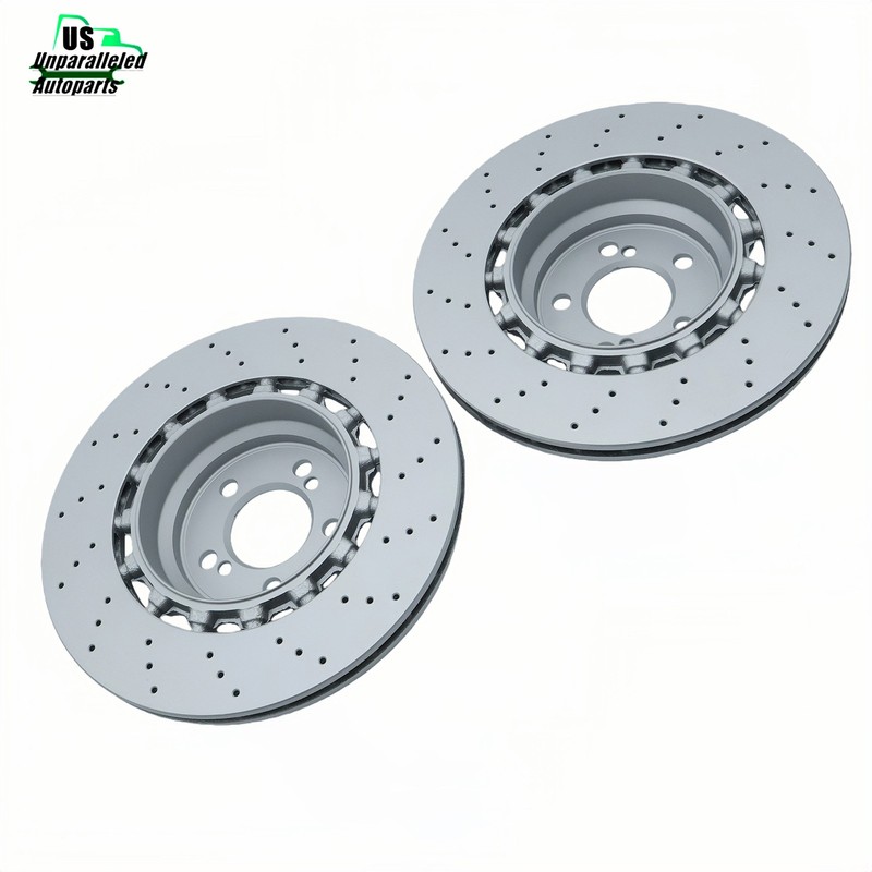 Set of 2 34212284811 Rear 370mm Disc Brake Rotors For BMW F80 F82 F83 F87