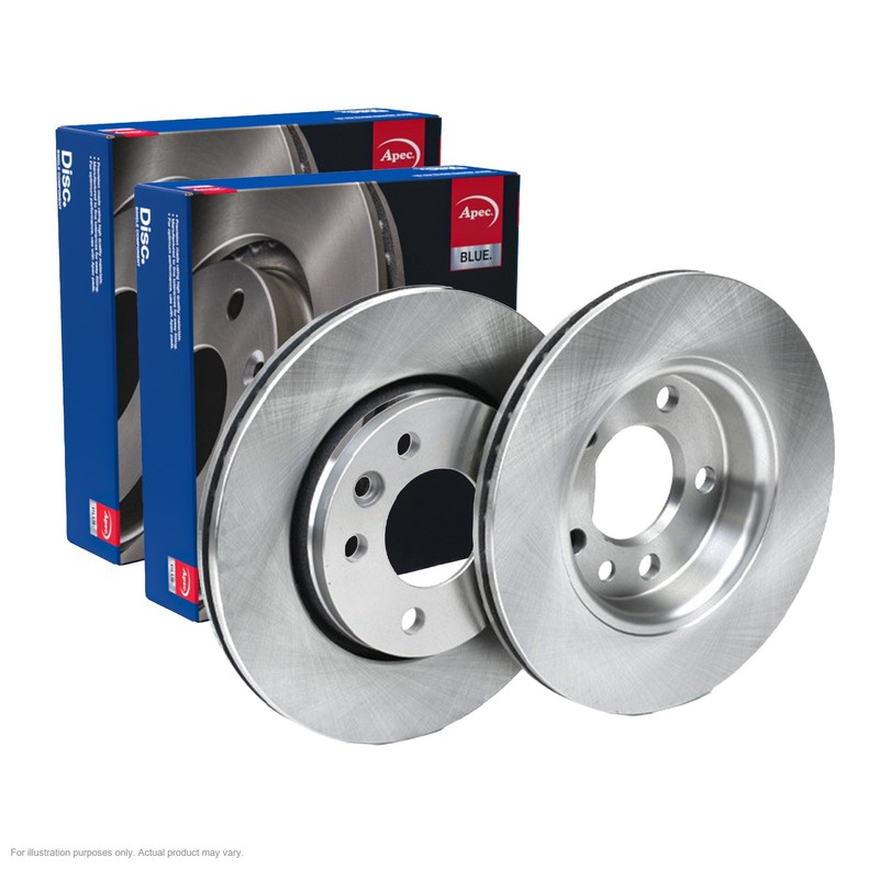 2x APEC Rear Brake Discs For VW CALIFORNIA T5 Camper 2.0 TDI 2011-15 SDK6022