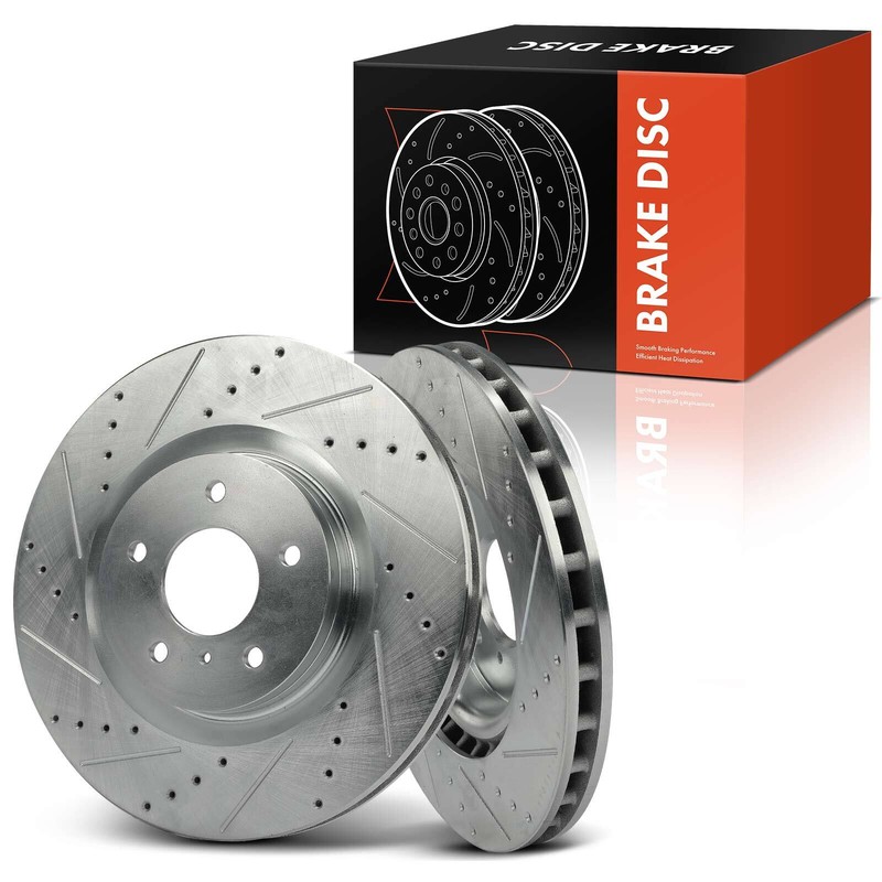 Front Drilled Brake Rotors for INFINITI G35 2003 2004 Nissan 350Z 2003-2008 RWD