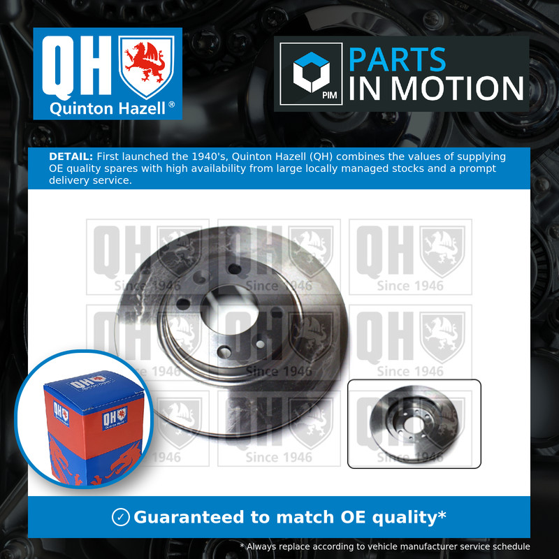 2x Brake Discs Pair Vented fits DACIA LOGAN Mk2 1.0 Front 2016 on 258mm Set QH