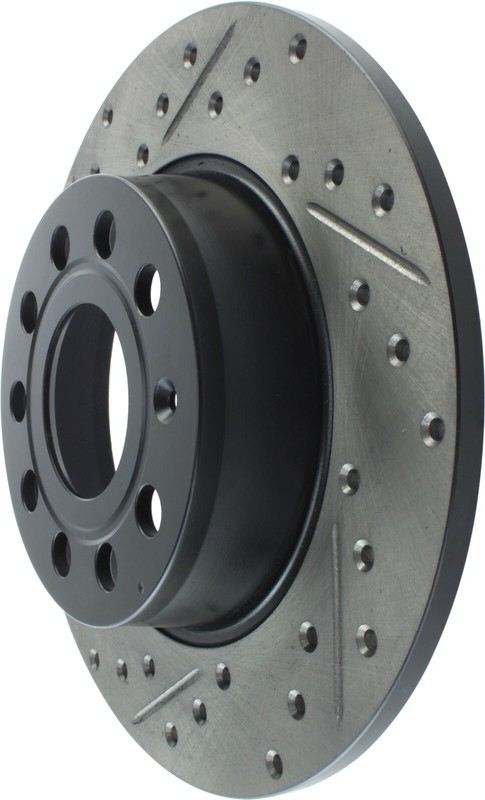 StopTech Sport Drilled & Slotted 1-Piece Rear Brake Rotor for 10-18 VW Jetta gallery