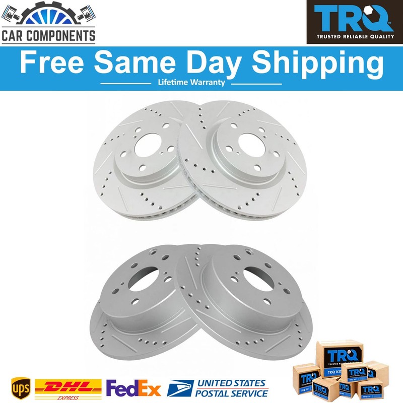 New Front and Rear Brake Rotors Set For 2006-2018 Toyota RAV4