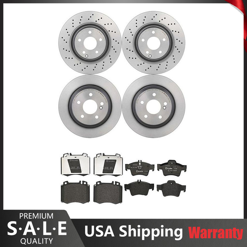 Brembo Front Rear Brake Kit Brake Rotor Low-Met Pads Sensor For MB W211 with 951