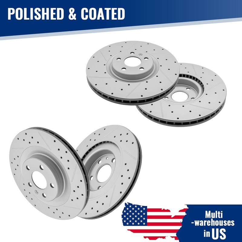 Front Rear Brake Disc Rotors For Volvo S60 S90 V60 V90 Cross Country 2017 – 2025