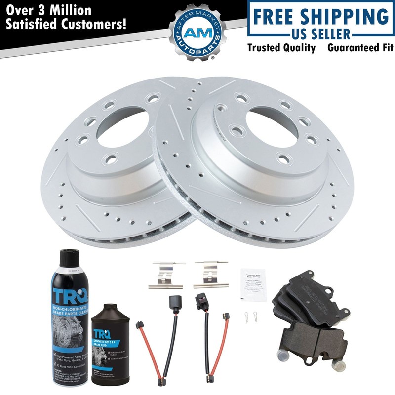 Brake Performance Rotor & Metallic Pad Kit Rear w/Chemicals
