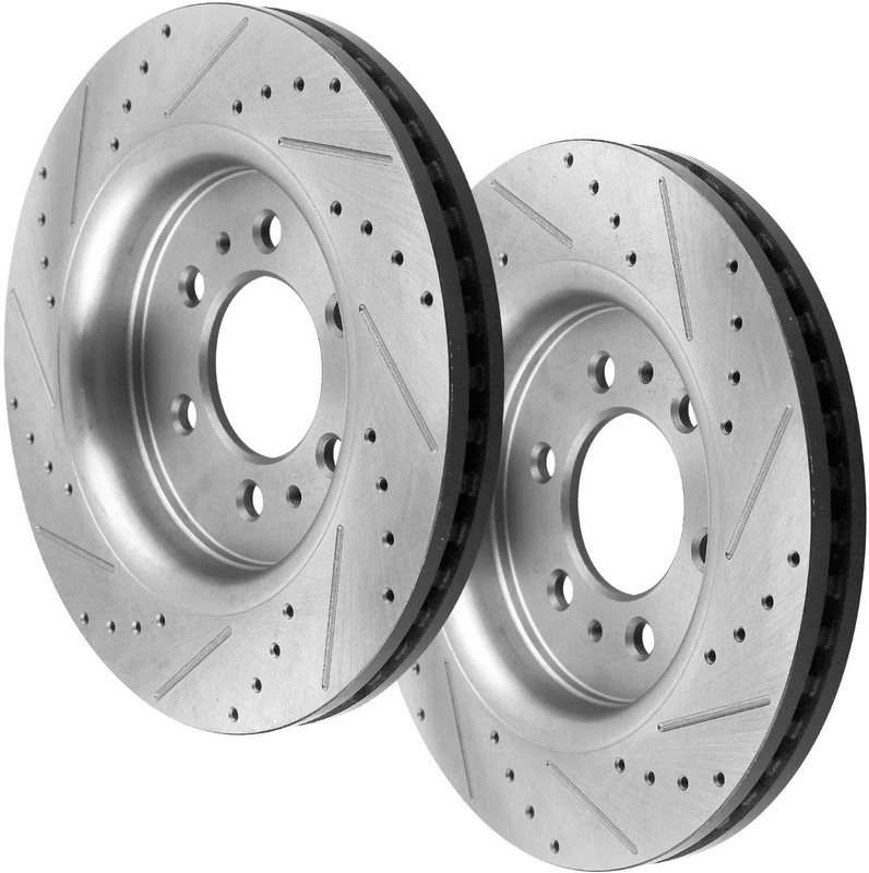 Front Drilled Brake Rotors + Brake Ceramic Pads for Ford F-150 Lincoln Navigator gallery