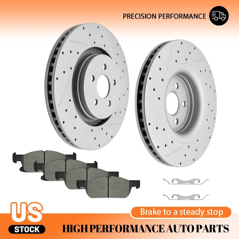 13.58″ Front Disc Rotors Brake Pads Kit for Ford Edge Lincoln Nautilus 2019-2021