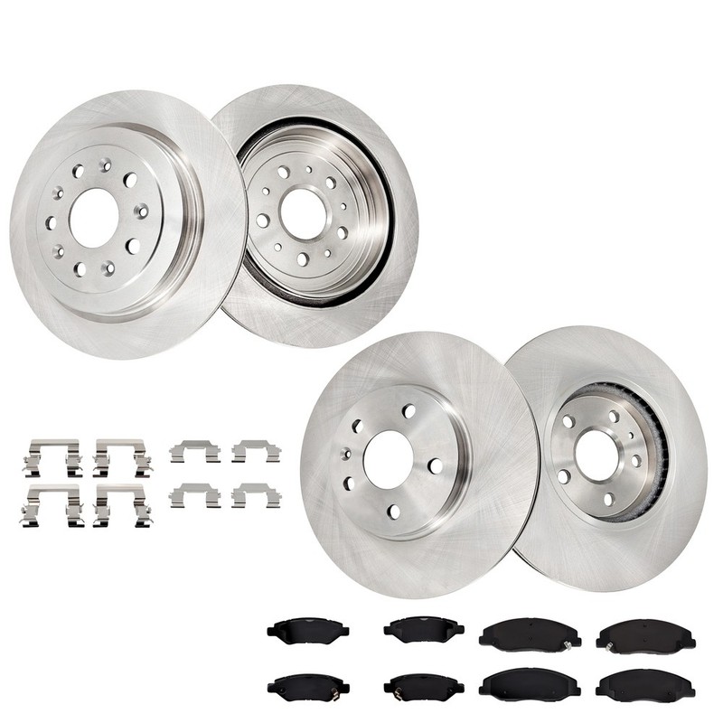 316mm Front 315mm Rear Disc Rotor + Ceramic Brake Pad for 2008-2014 Cadillac CTS