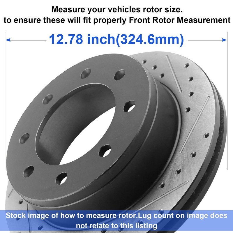 Front Disc Rotors and Ceramic Brake pads For Chevy Silverado Suburban 2500 3500 gallery