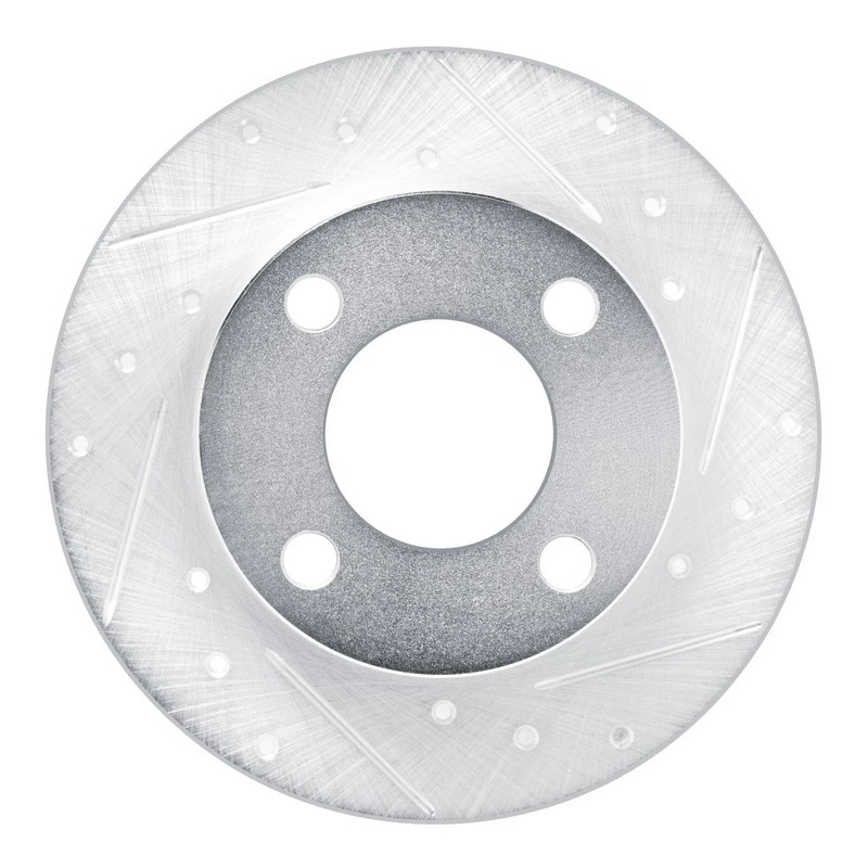 For Audi 100 89-91 DFC Premium Drilled & Slotted Rear Passenger Side Brake Rotor