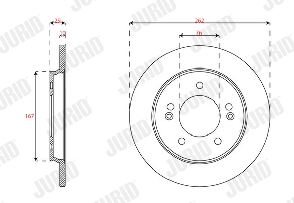 JURID 563592JC Brake Disc for Hyundai gallery
