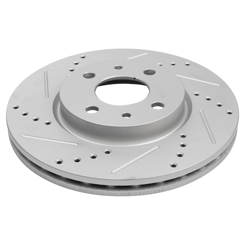 TRQ Front & Rear Premium Posi Ceramic Brake Pad & Performance Rotor for Fiat 500 gallery