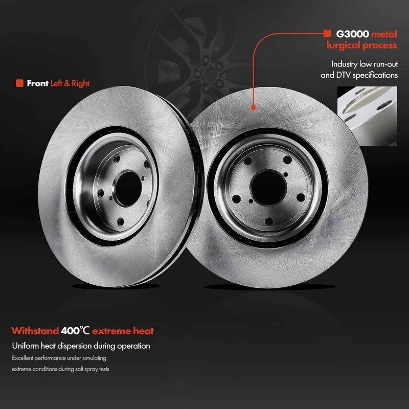 Front Disc Brake Rotors for Subaru Impreza 2005-2014 WRX STI 2013-2017 H4 2.5L gallery