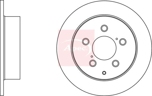 APEC DSK2716 Brake Disc Rear Solid Braking 280mm Diameter Fits Toyota Avensis