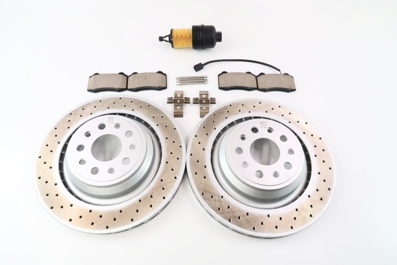 Maserati Ghibli Quattroporte rear brake pads rotors + oil filter 14-2016 #1340