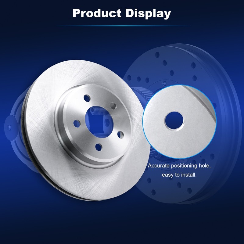 Front Side 2x Brake Rotors for Dodge 2009-2022 Challenger 2006-2023 Charger gallery