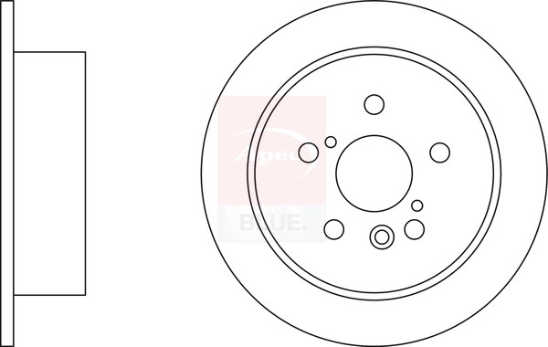 2x Brake Discs Pair Solid fits LEXUS RX300 3.0 Rear 03 to 08 1MZ-FE 288mm Set gallery