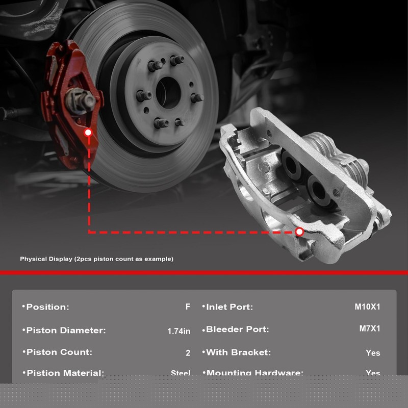 Front Rotors Pads Calipers for 2010-2018 2019 Toyota Highlander 2011-2020 Sienna gallery